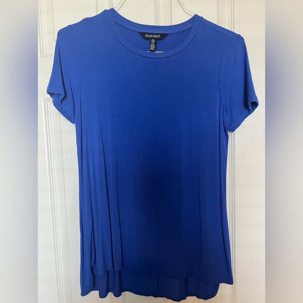 💙 Ellen Tracy Blue Jersey Tee